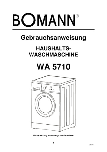 Bomann WA 5710 Bedienungsanleitung