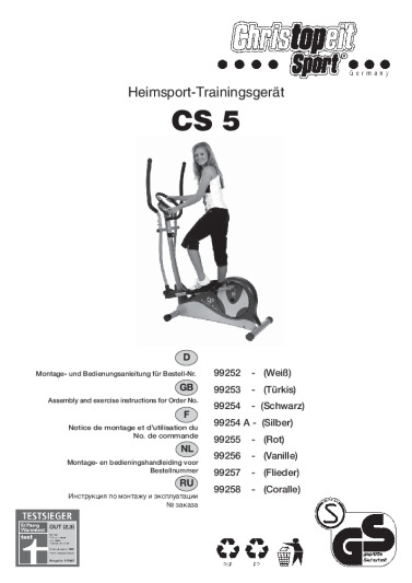 Christopeit CS 5 Bedienungsanleitung