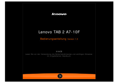 Lenovo Tab 2 A7-10 F Bedienungsanleitung