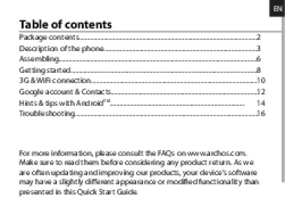 Archos 50 Titanium Bedienungsanleitung