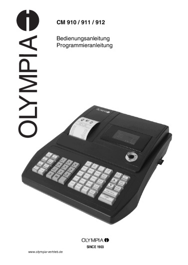 Olympia CM 911 Bedienungsanleitung