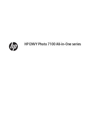 HP ENVY Photo 7100 Bedienungsanleitung