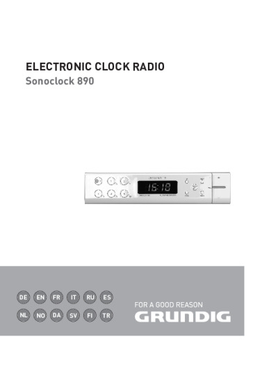 Grundig Sonoclock 890 Bedienungsanleitung