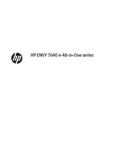 HP ENVY 7640 Bedienungsanleitung