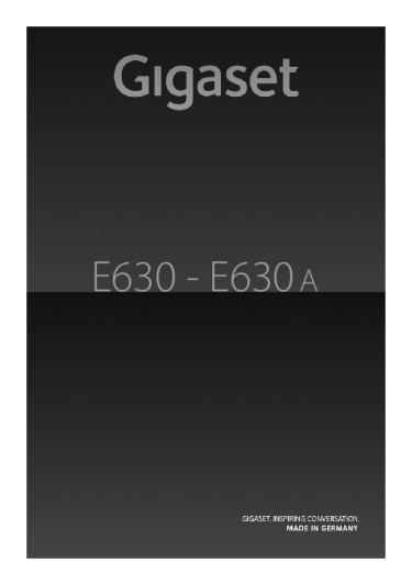 Gigaset E630 Bedienungsanleitung