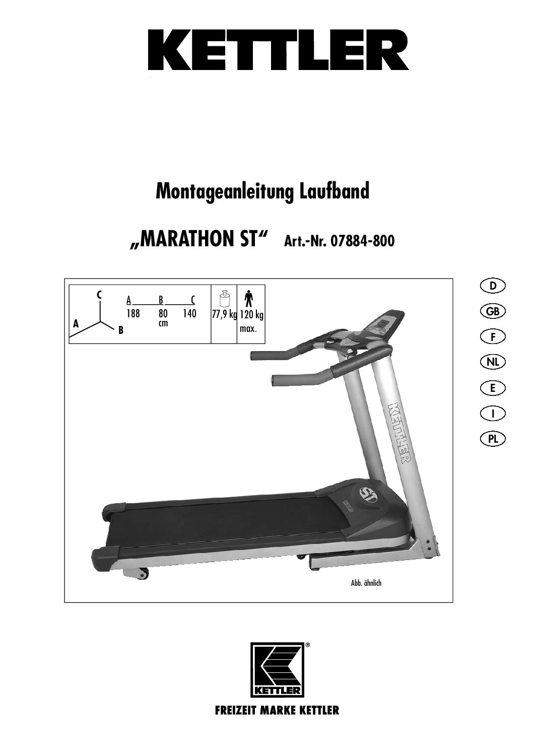 Kettler MARATHON ST Bedienungsanleitung