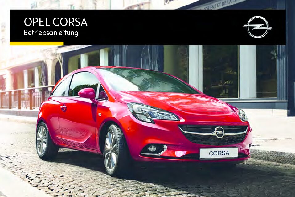 2015 Opel Corsa Bedienungsanleitung