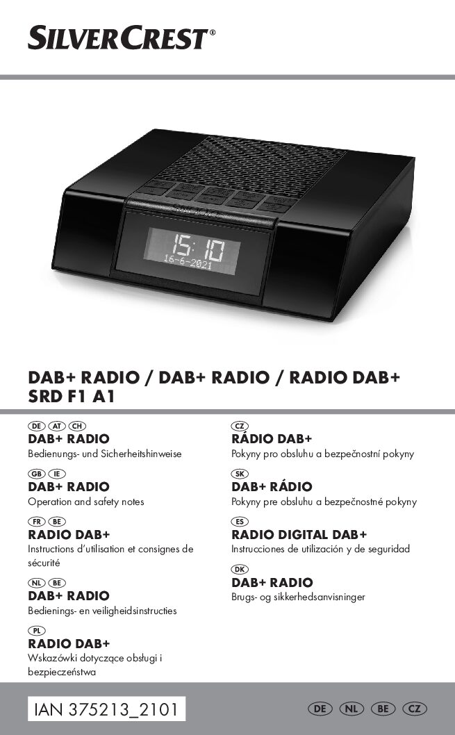 Silvercrest SRD F1 A1 - IAN 375213 Bedienungsanleitung 