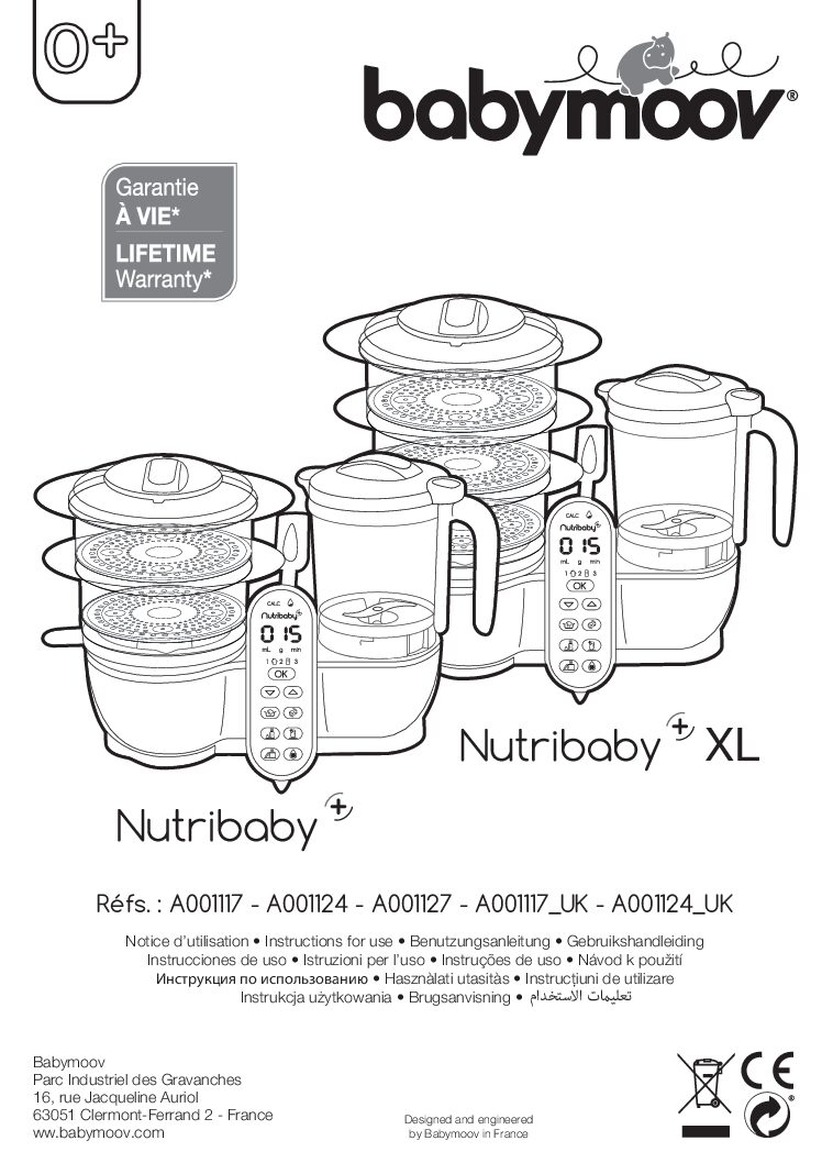 Babymoov Nutribaby Plus XL Bedienungsanleitung