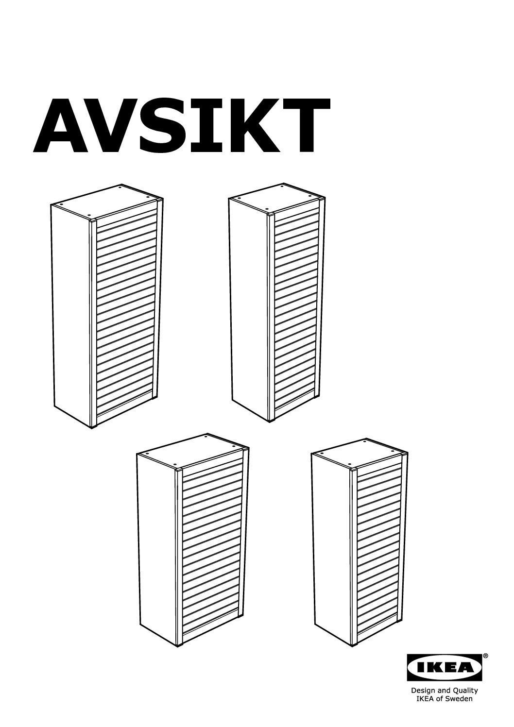 Ikea AVSIKT Rolluikkast Bedienungsanleitung
