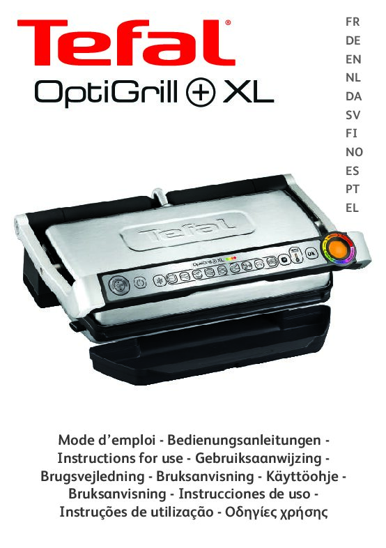 Tefal Optilgrill plus XL GC722D Bedienungsanleitung