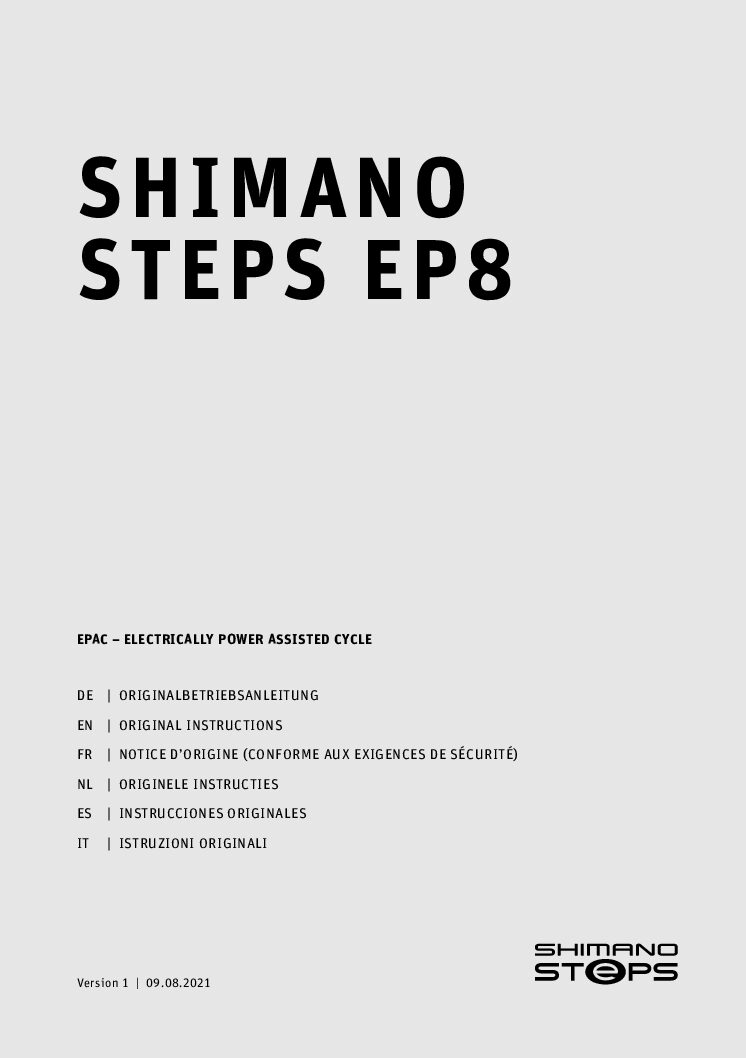 Focus SHIMANO STEPS EP8 Bedienungsanleitung