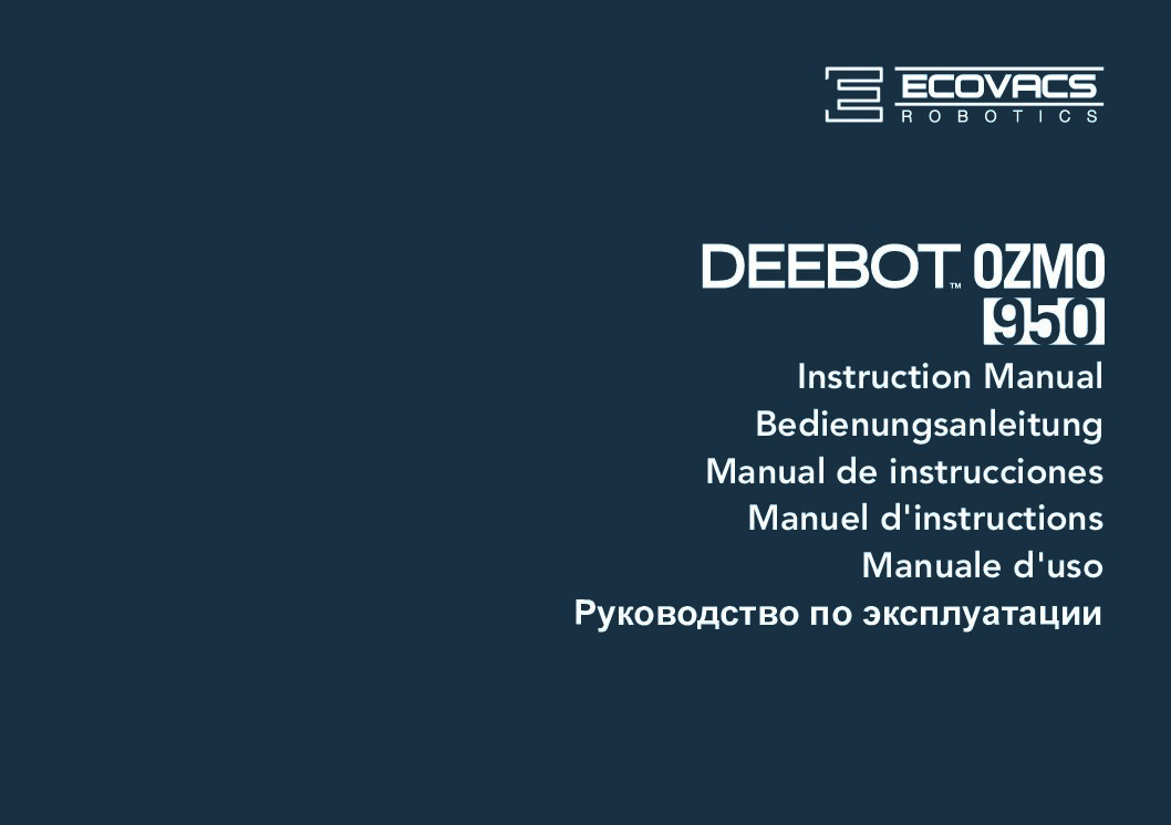 Ecovacs Deebot Ozmo 950 Bedienungsanleitung