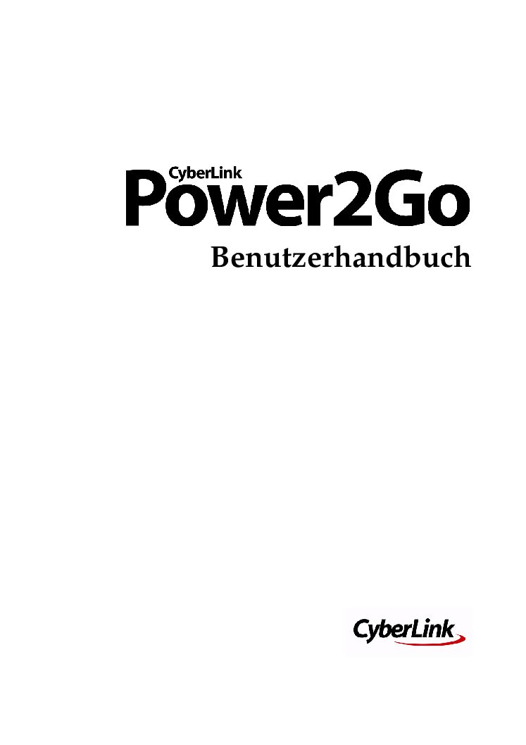 Cyberlink Power2go Bedienungsanleitung