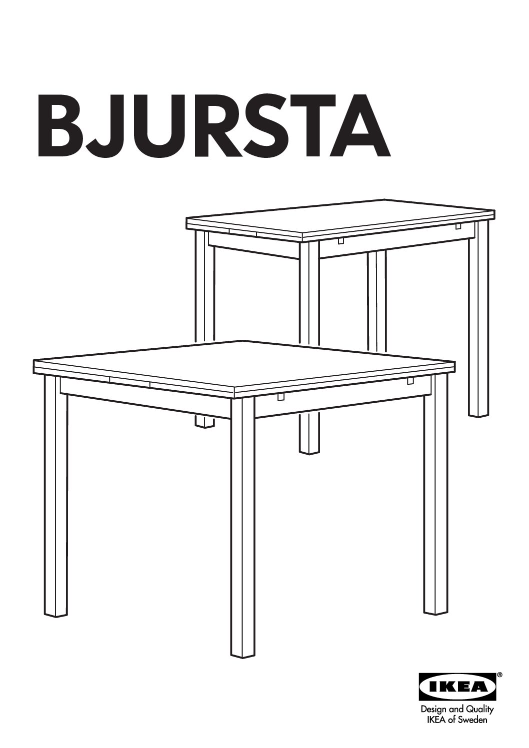Ikea Bjursta Bedienungsanleitung