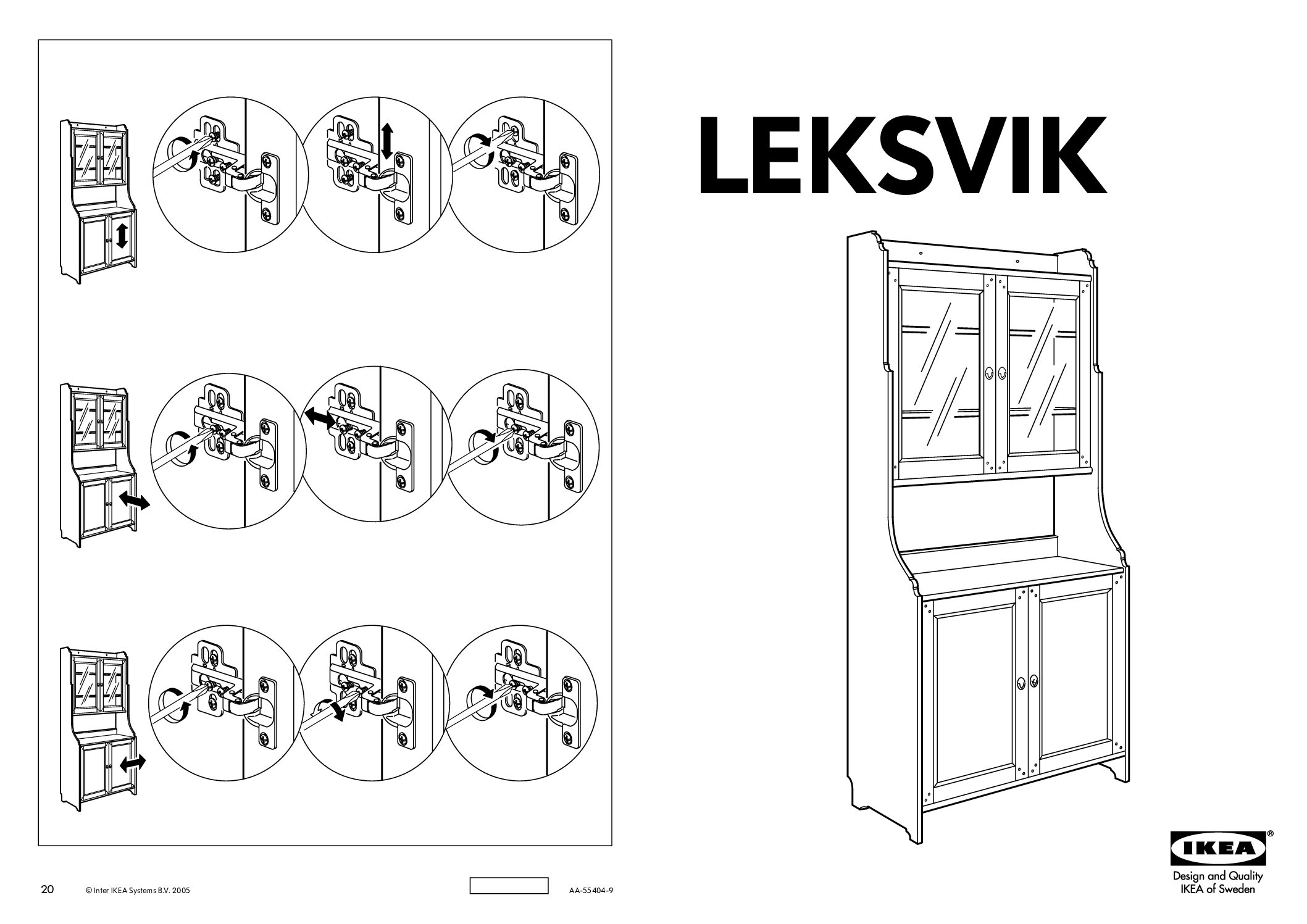 Ikea Leksvik buffetkast Bedienungsanleitung