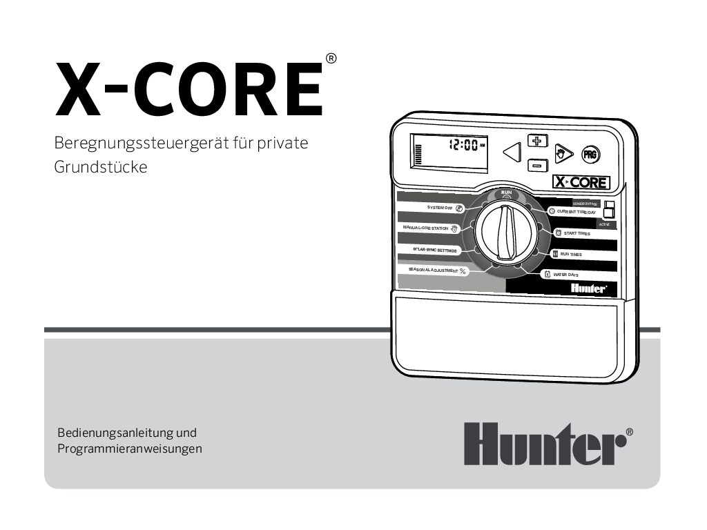 Hunter X-Core Bedienungsanleitung