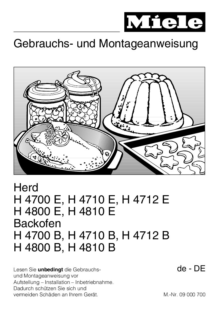 Miele H 4810B Bedienungsanleitung