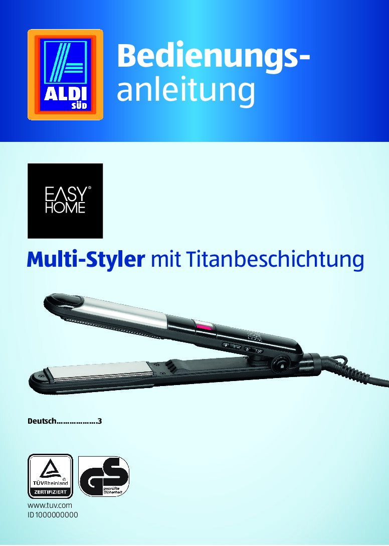 Easy Home Aldi Multistyler 41747 Bedienungsanleitung