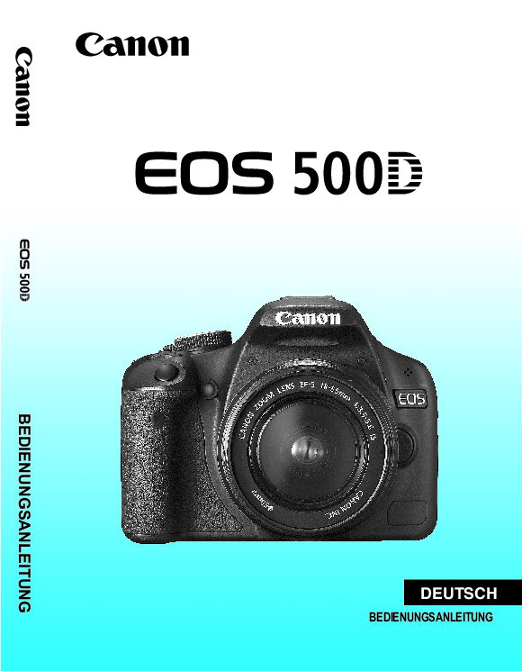 Canon EOS 500D Bedienungsanleitung