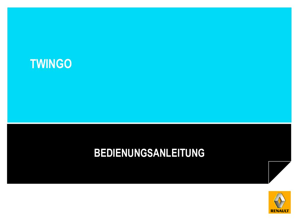 2015 Renault Twingo Bedienungsanleitung