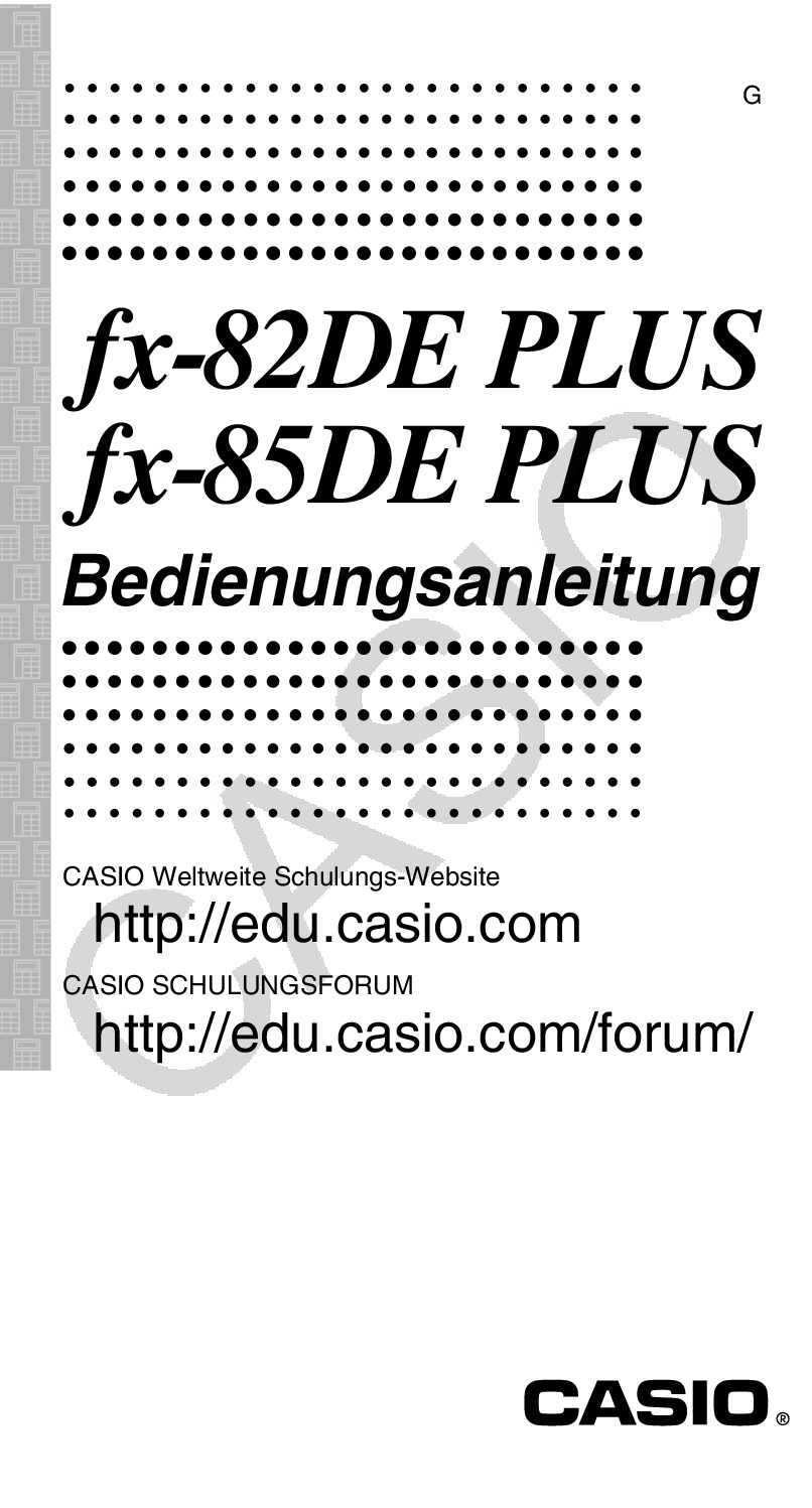 Casio fx-85DE PLUS Bedienungsanleitung