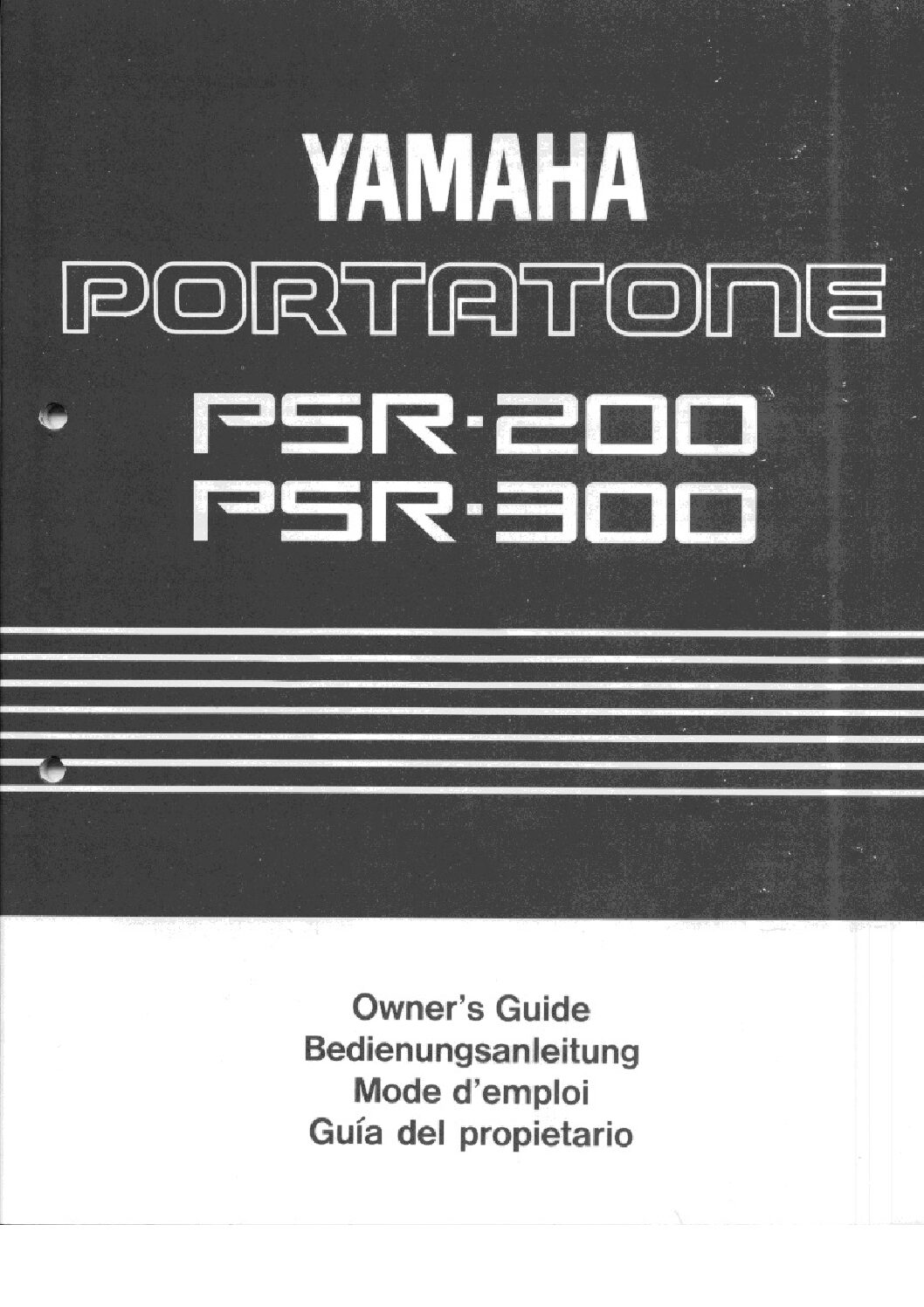 Yamaha PSR 200 Bedienungsanleitung