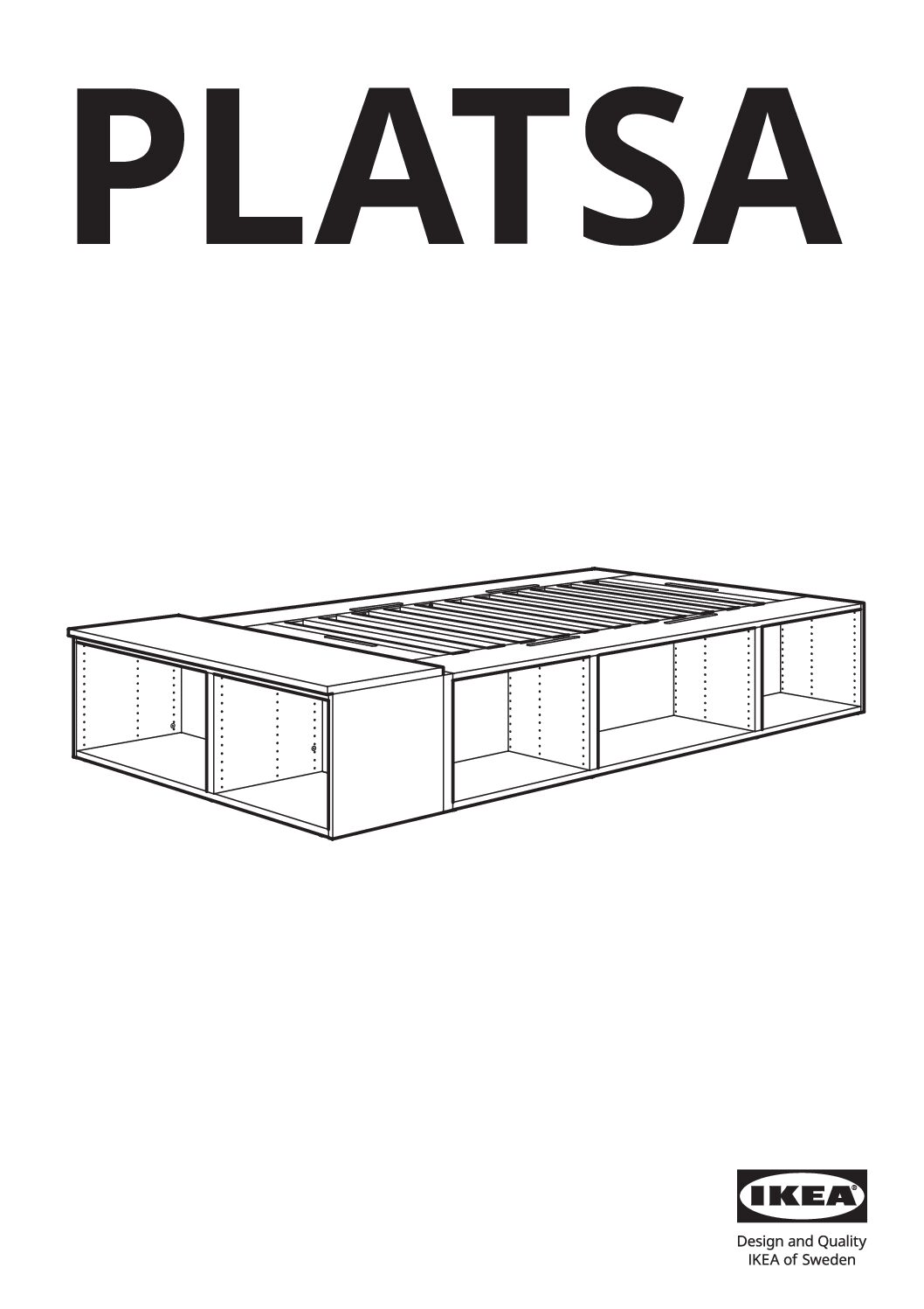 Ikea 104.530.86 Platsa bed Bedienungsanleitung