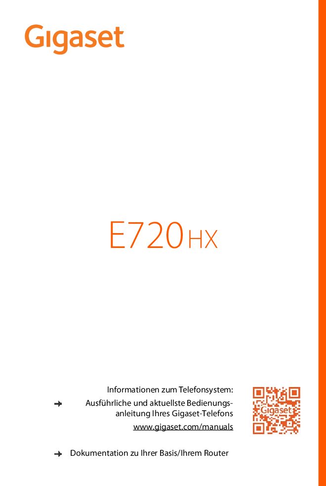 Gigaset E720HX Bedienungsanleitung