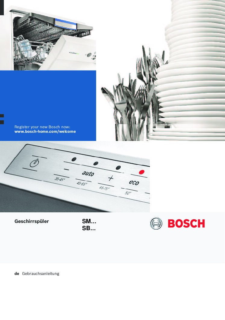 Bosch SMS69N82EU Super Silence Plus Bedienungsanleitung