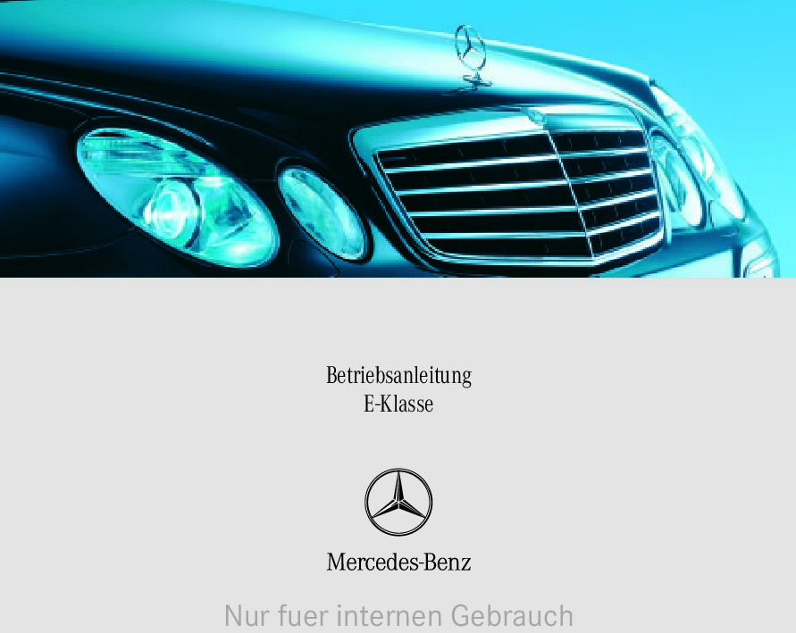 2006 Mercedes E Class Bedienungsanleitung