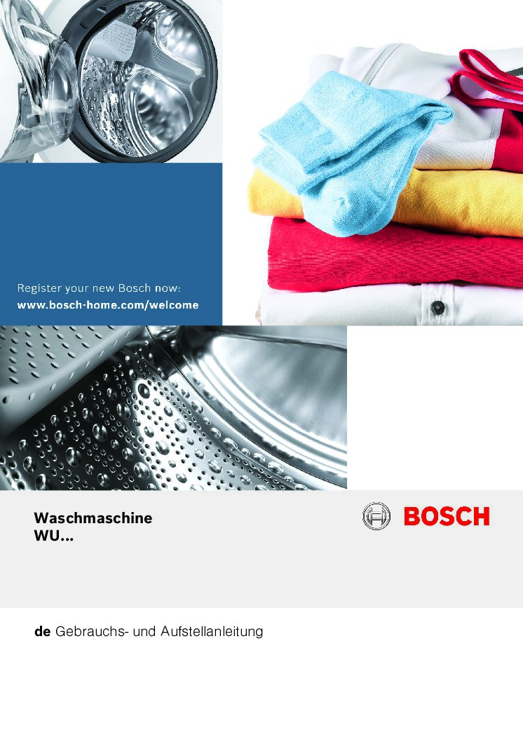 Bosch WUQ28420 Bedienungsanleitung