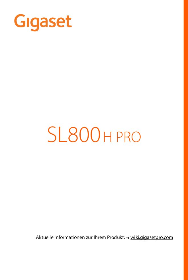 Gigaset Pro SL800H PRO Bedienungsanleitung