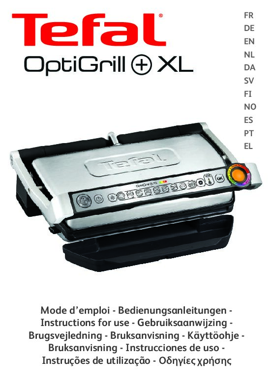 Tefal Optigrill XL Bedienungsanleitung