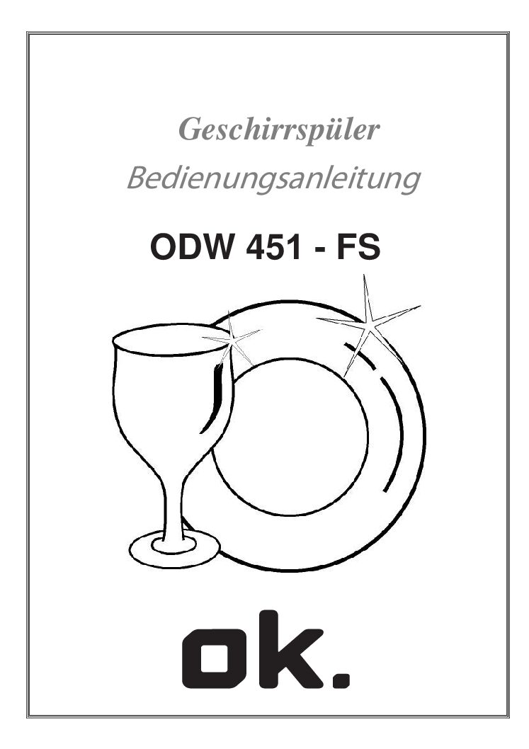 OK ODW 451 - FS Bedienungsanleitung