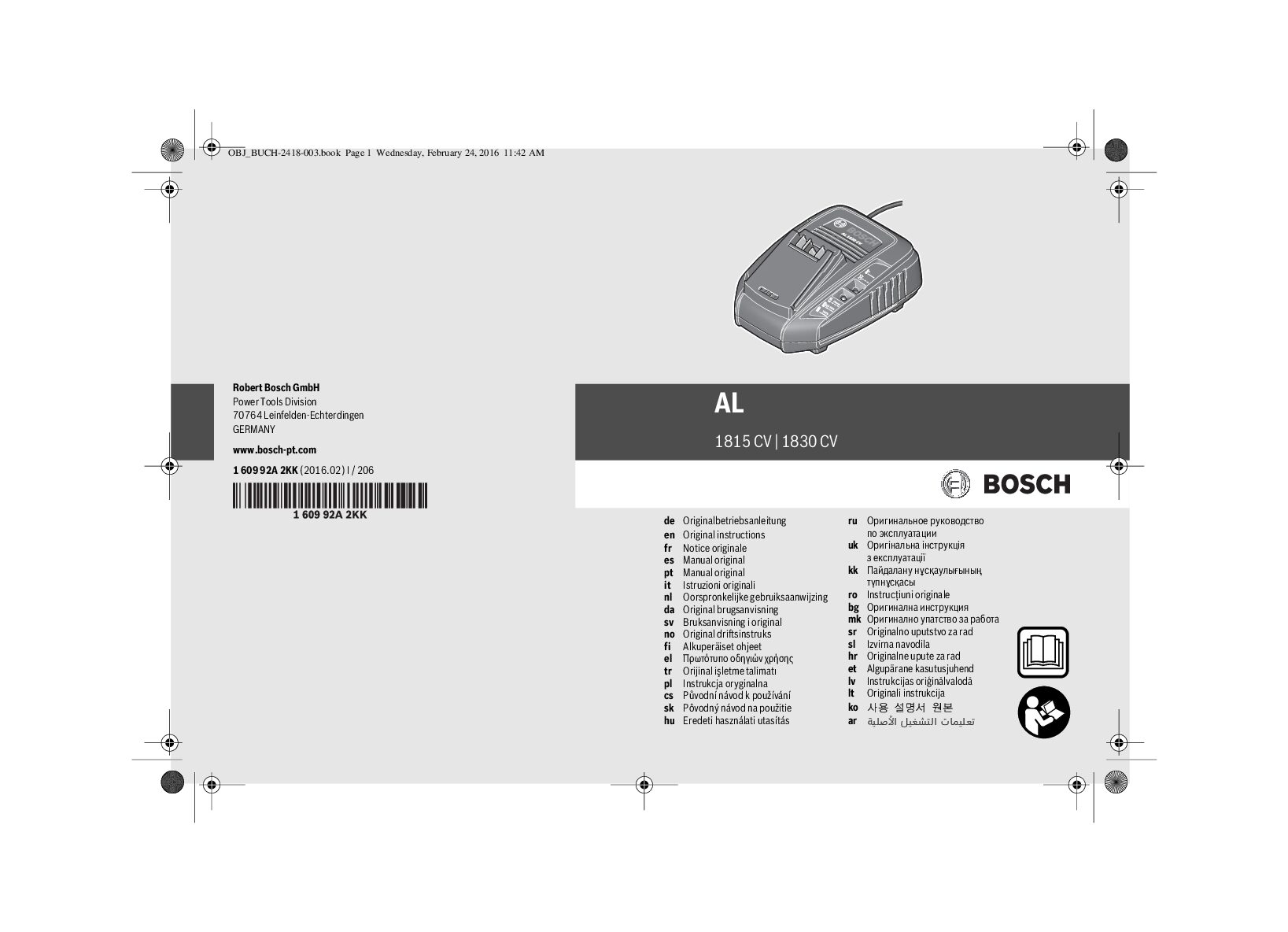 Bosch AL 1830 CV Bedienungsanleitung