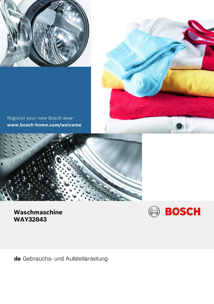 Bosch WAY32843 i-DOS Bedienungsanleitung