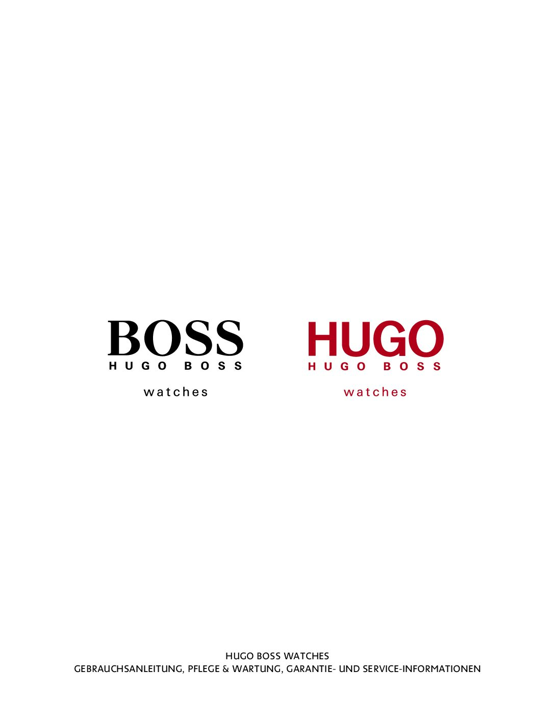 Hugo Boss Watches Bedienungsanleitung