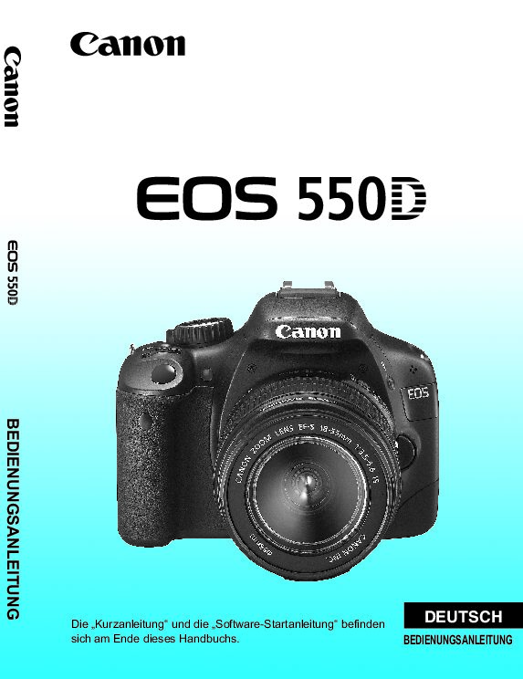 Canon eos 550d Bedienungsanleitung