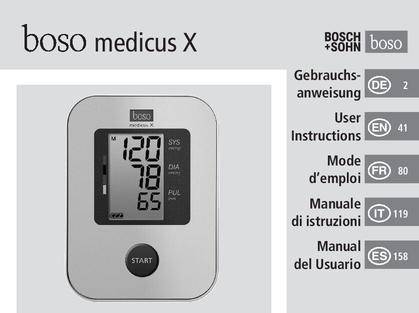 Boso Medicus X Bedienungsanleitung