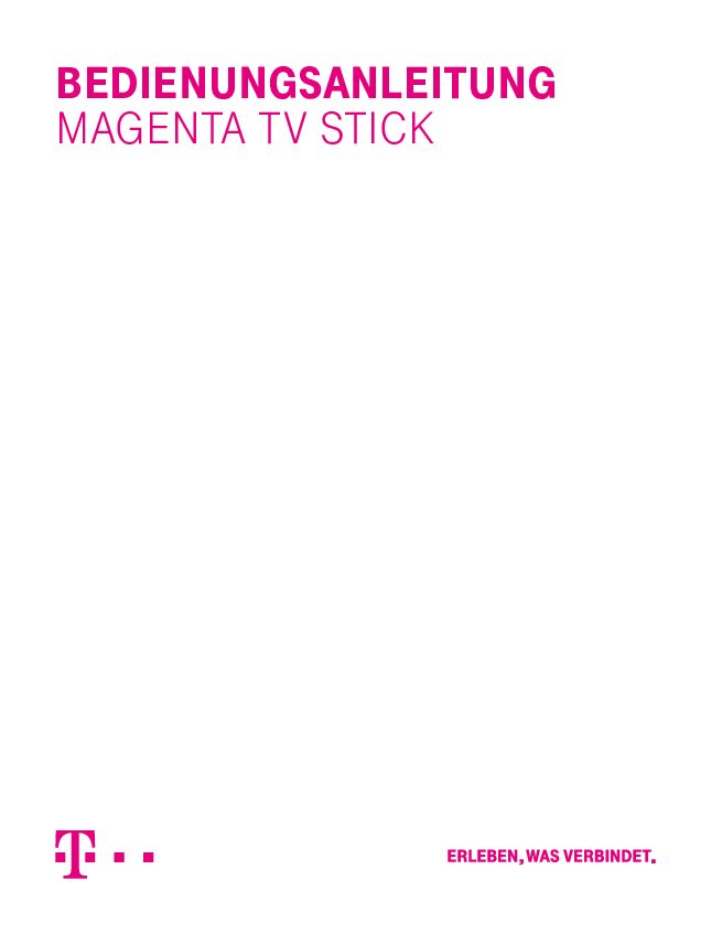 Telekom MagentaTV Stick Bedienungsanleitung