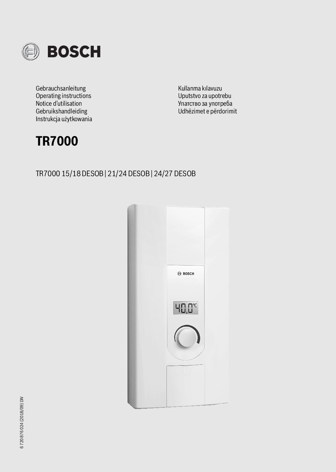 Bosch Tronic 7000 - 15-18 Bedienungsanleitung