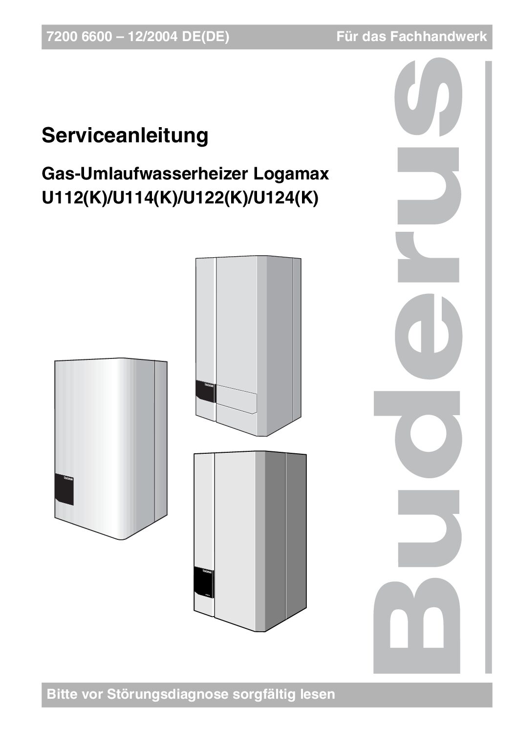 Buderus Logamax U124 Bedienungsanleitung