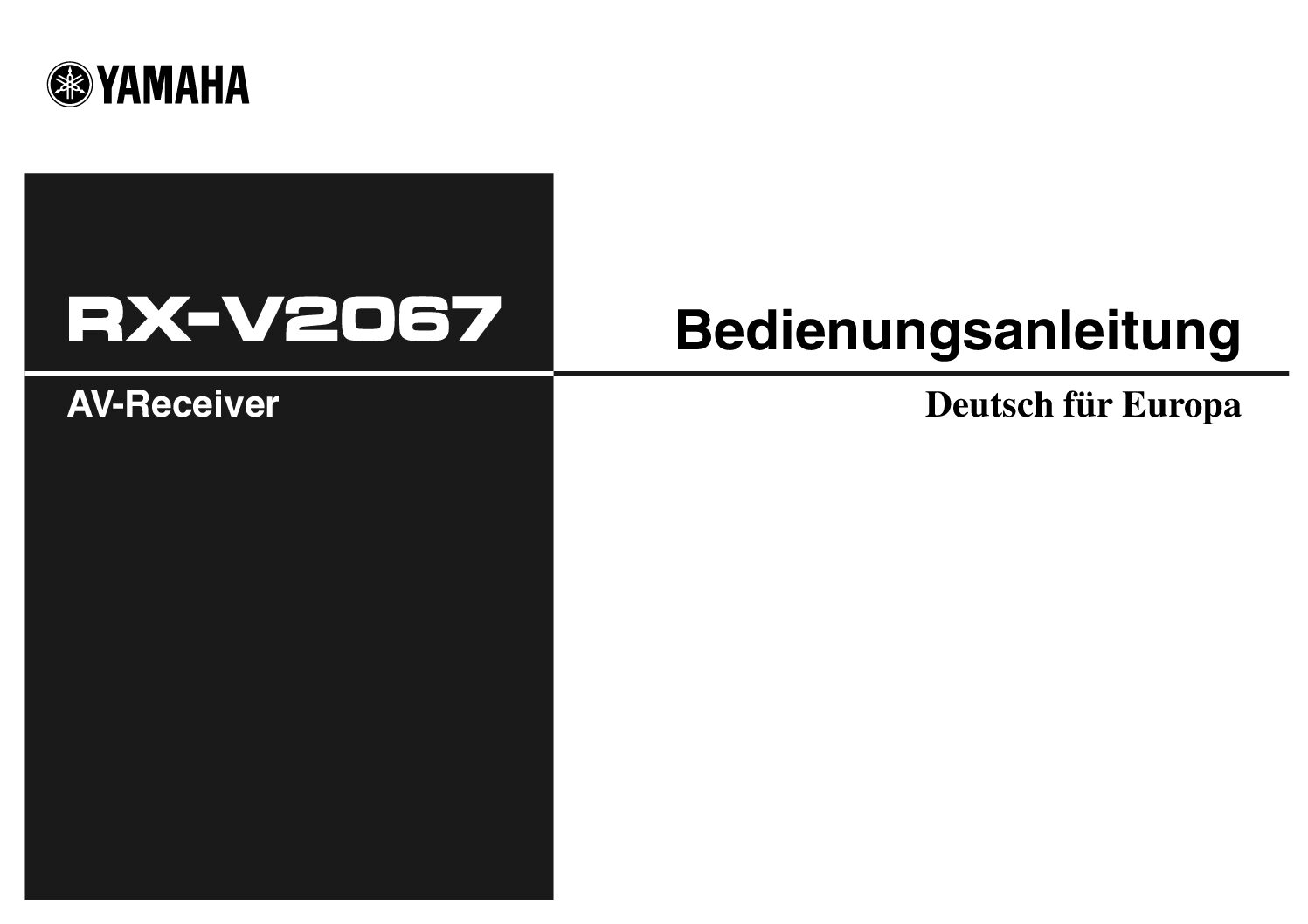 Yamaha RX-V2067 Bedienungsanleitung