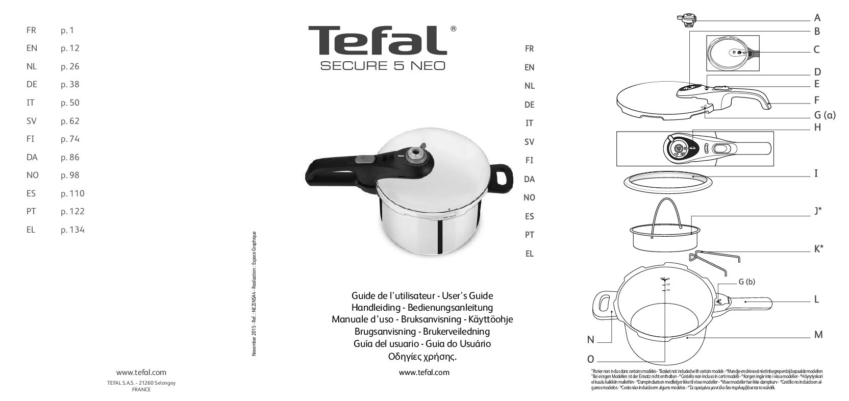 Tefal P25307 Secure 5 Neo Bedienungsanleitung