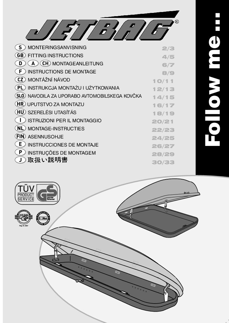 Thule Jetbag 450 Bedienungsanleitung