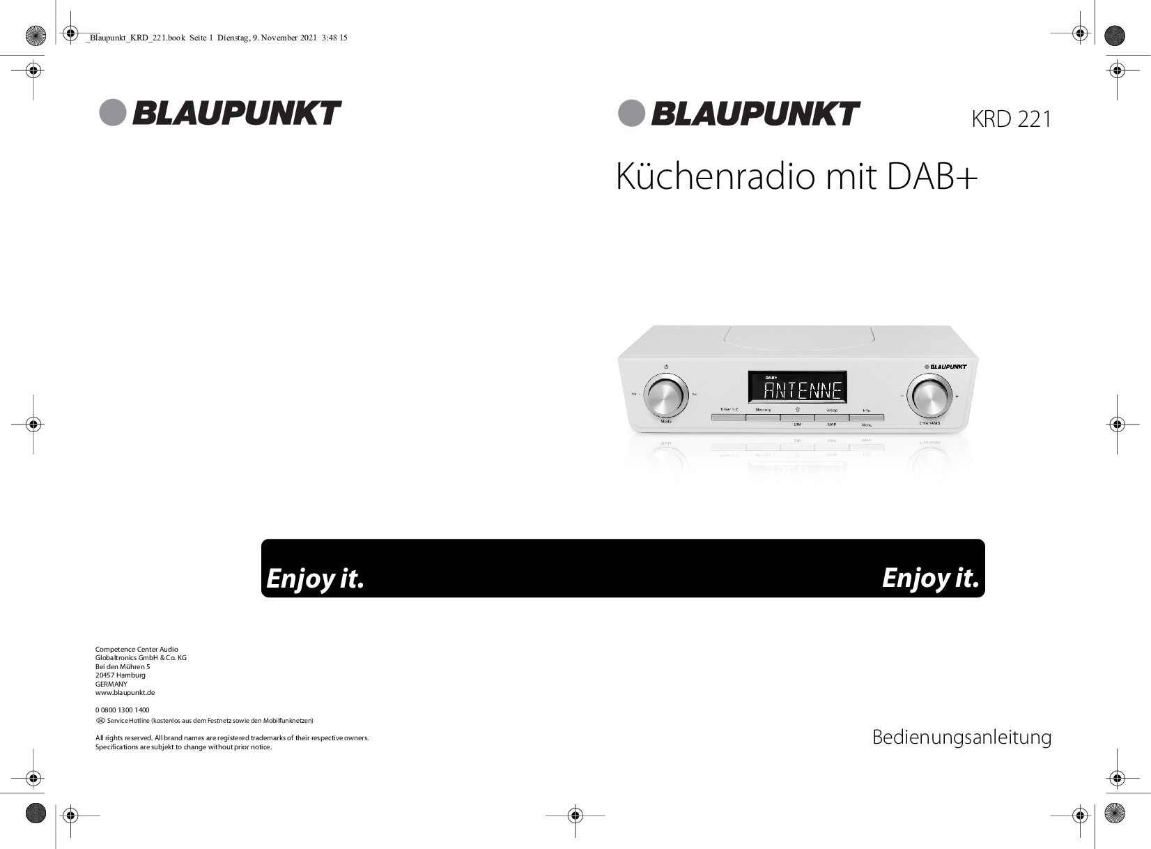 Blaupunkt KRD 221 Bedienungsanleitung