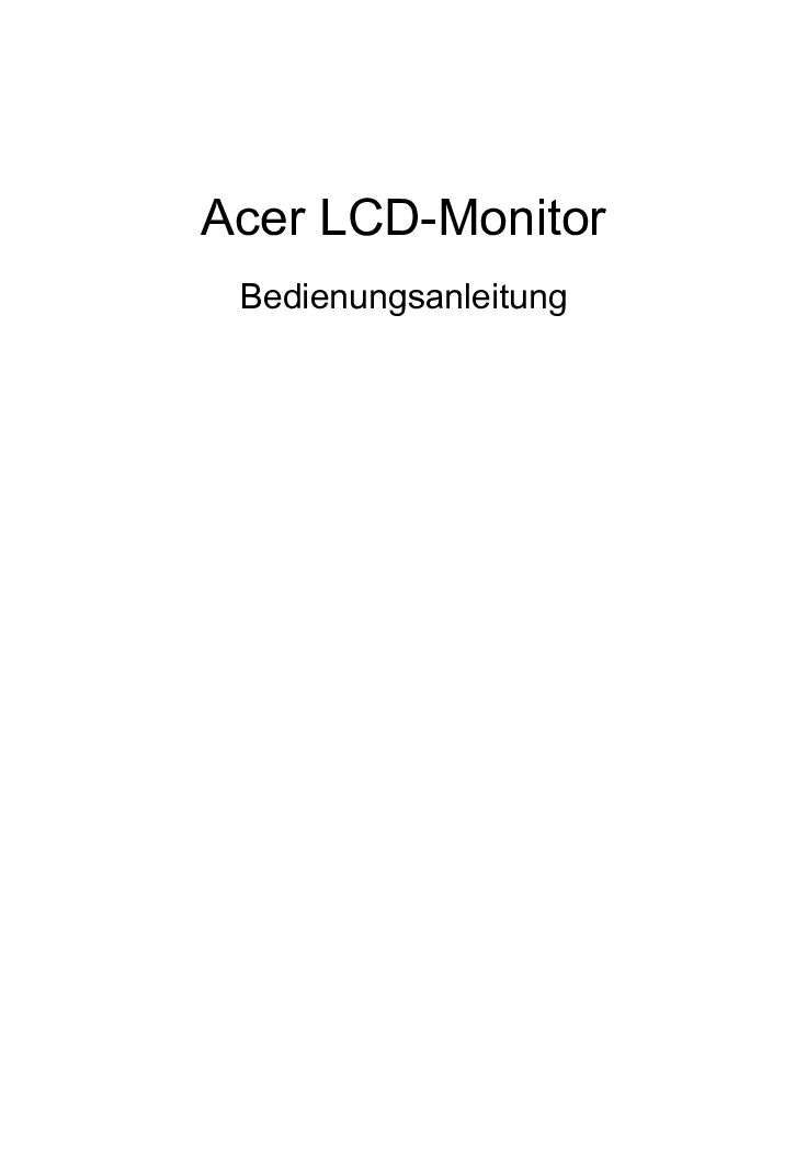 Acer ED273 Bedienungsanleitung