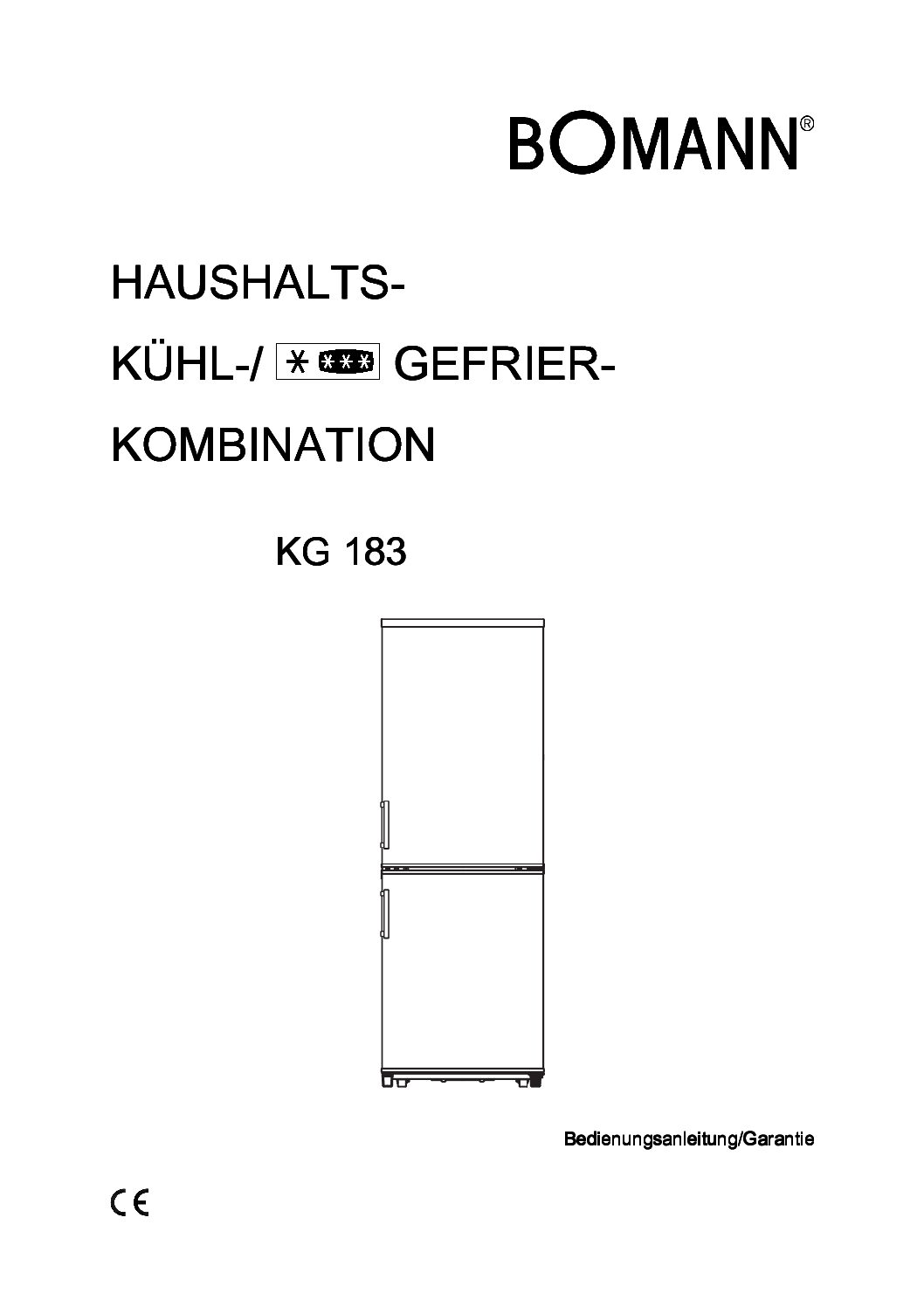 Bomann KG 183 Bedienungsanleitung