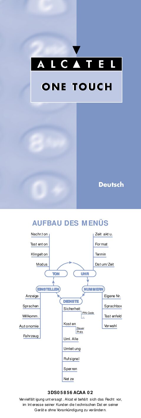 Alcatel One Touch Easy DB Bedienungsanleitung